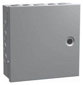 hammond manufacturing chko18186 junction box; panel mount; steel; gray; 18x18x6 in; nema 3r; hinged; chko series