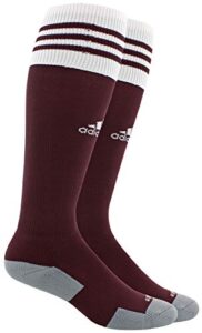 adidas unisex copa zone cushion ii soccer sock (1-pair), maroon/white, 5-8.5
