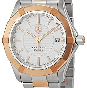 Tag Heuer Aquaracer Automatic Stainless Steel and 18kt Rose Gold Mens Watch WAP2150BD0839