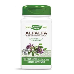nature's way premium formula organic alfalfa young harvest 1215 mg per serving 100 vcaps