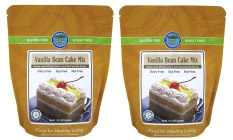 Authentic Foods Vanilla Bean Cake Mix - 1 Lb Each - 2 Pack