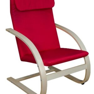 Niche Mia Bentwood Reclining, Lounge, Rocking Chair- Natural/Red