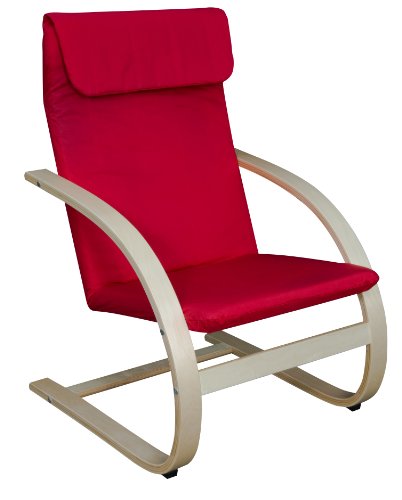 Niche Mia Bentwood Reclining, Lounge, Rocking Chair- Natural/Red