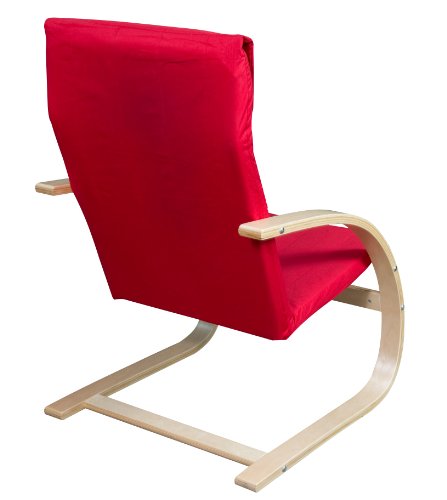 Niche Mia Bentwood Reclining, Lounge, Rocking Chair- Natural/Red