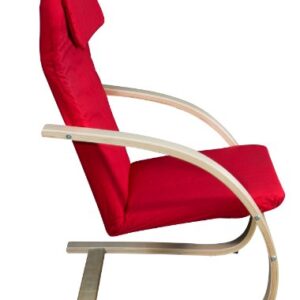 Niche Mia Bentwood Reclining, Lounge, Rocking Chair- Natural/Red