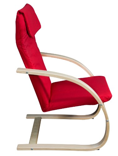 Niche Mia Bentwood Reclining, Lounge, Rocking Chair- Natural/Red