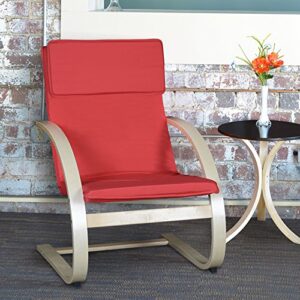 Niche Mia Bentwood Reclining, Lounge, Rocking Chair- Natural/Red