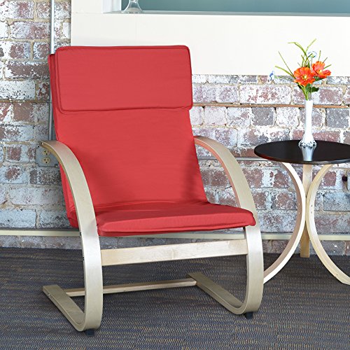 Niche Mia Bentwood Reclining, Lounge, Rocking Chair- Natural/Red