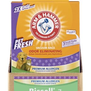 Arm & Hammer Bissell Premium Pet Fresh Vacuum Bags, replacement for Bissell Style 7, Removes Pet Odors and Allergens, 3 bags