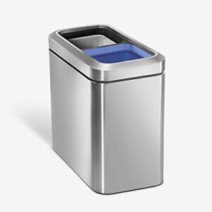 simplehuman trash can, 20 liter dual, brushed