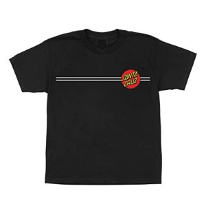 santa cruz youth s/s t-shirt classic dot s/s skate youth t-shirt - black, size: x-large