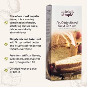 Tastefully Simple Absolutely Almond Pound Cake Mix, 16 Ounce