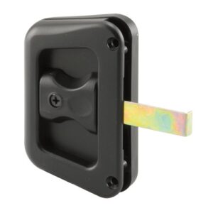 prime-line a 187 black plastic hat section screen door handle and latch (single pack)