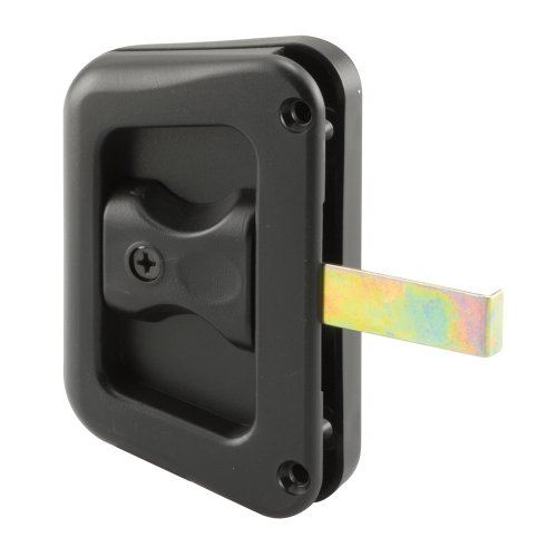 Prime-Line A 187 Black Plastic Hat Section Screen Door Handle and Latch (Single Pack)