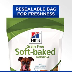 Hill's Grain Free Dog Treats, Soft-Baked Naturals with Chicken & Carrots, Healthy Dog Snacks, 8 oz. Bag