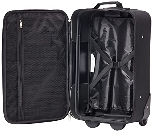 American Tourister Fieldbrook II Softside Upright Luggage, Black, 2-Piece Set (tote/21)