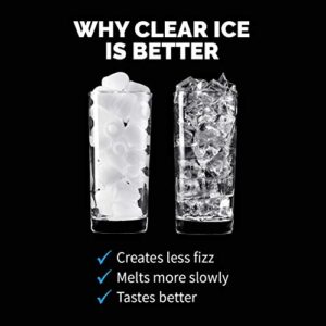 Luma Comfort Clear Ice Cube Maker Machine | First Cubes In 15 Minutes, 28 lbs. of Ice in 24 Hours | Countertop Portable Design in Stainless Steel - IM200SS