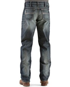 cinch men's white label relaxed fit jean, hi contrast dark rinse, 38w x 34l