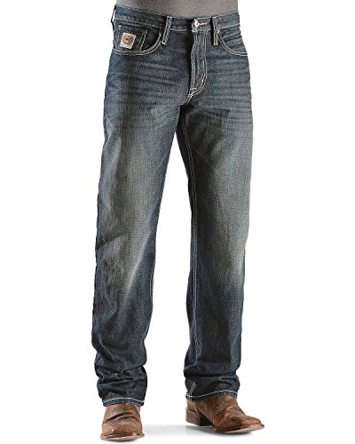 Cinch Men's White Label Relaxed Fit Jean, Hi Contrast Dark Rinse, 38W x 34L