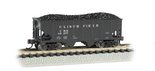 Bachmann Industries USRA 55-Ton 2-Bay Hopper Clinchfield Train Car, N Scale