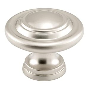 prime-line n 7372 bi-fold door knob – wide base and large diameter door knob for easy gripping, replace old or unsightly knobs, 1-11/16” outside diameter, diecast, satin nickel plated (single pack)
