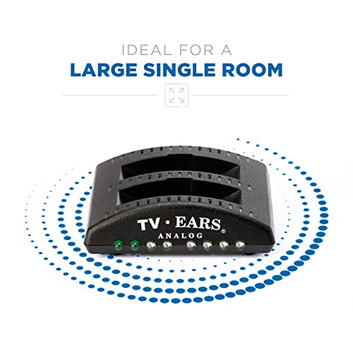 TV Ears Digital Wireless Headset System - Personal Volume Control, Quiet to Loud, Supports All TVs, Ideal for Seniors & Hearing Impaired, Infrared, Plug N' Play, No Pairing/Audio Delay, Dr Rec -11741, Black