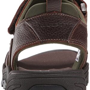 Rockport Men's Rocklake Flat Sandal, Brown/Brown, 11.5 W US