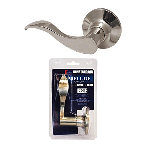 Constructor CON-PRE-SN-DM-L Prelude Dummy Left Lever Door Lock with Knob Handle Lockset, Satin Nickel