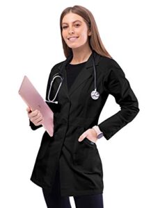 adar universal lab coats for women - perfection 32" lab coat - 811 - black - m