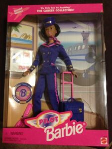 pilot barbie african american we girls can do anything career collection 1997
