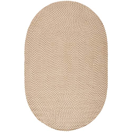 SAFAVIEH Braided Collection 4' x 6' Oval Beige/Brown BRD173A Handmade Country Cottage Reversible Cotton Area Rug