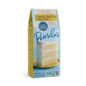 pamela's products - vanilla cake - mix - case of 6 - 21 oz.
