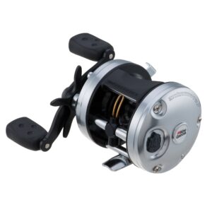 Abu Garcia Ambassadeur C3 Conventional Reel, Size 6500 (1292723), 3 Stainless Steel Ball Bearings + 1 Roller Bearing, Carbon Fiber Star Drag, Max of 15lb | 6.8kg, Silver