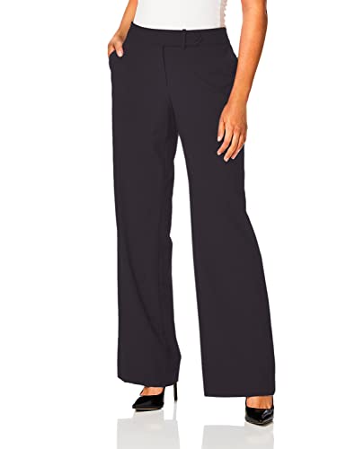 Calvin Klein Straight-Leg Classic Business Casual Pants for Women, Navy, 10