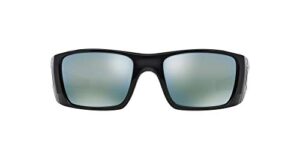 oakley men's oo9096 fuel cell rectangular sunglasses, polished black ink/emerald iridium, 60 mm