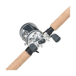 abu garcia 8’6” ambassadeur s fishing rod and reel baitcast combo, 1+1 ball bearings for smooth operation, 8’6” 2-piece rod