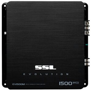 sound storm laboratories ev1500m evolution series car audio amplifier - 1500 high output, monoblock, class a/b, 2 ohm stable, high/low level inputs, low pass crossover, hook up to stereo and subwoofer