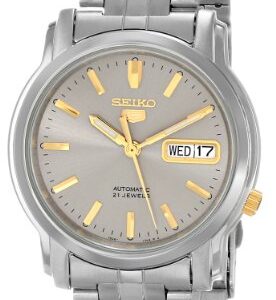 Seiko Men's SNKK67 "Seiko 5" Grey Dial Stainless Steel Automatic Watch