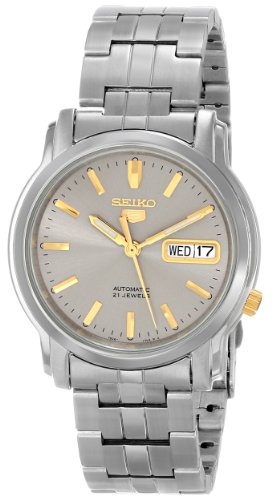 Seiko Men's SNKK67 "Seiko 5" Grey Dial Stainless Steel Automatic Watch