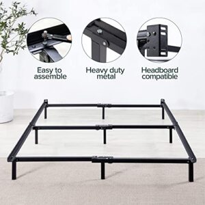 ZINUS Compack Metal Bed Frame, 7 Inch Support Bed Frame for Box Spring and Mattress Set, Black, California King