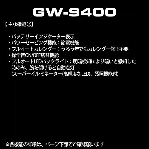 Casio Men's GW-9400J-1JF G-Shock Digital G Rangeman Series Multiband 6, Black Watch