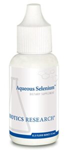 biotics research aqueous selenium liquid formula, 95 mg selenium drop, supports reproductive health, thyroid gland function, dna production, cognitive health, potent antioxidant 0.5 fluid ounces