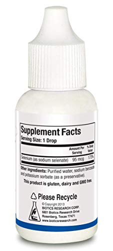 Biotics Research Aqueous Selenium Liquid Formula, 95 mg Selenium Drop, Supports Reproductive Health, Thyroid Gland Function, DNA Production, Cognitive Health, Potent Antioxidant 0.5 Fluid Ounces