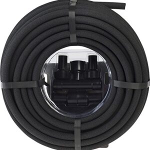 Swan Products MGSPAK38100CC Miracle-GRO Soaker System Customizable Hose with Push on Fittings, 100' x 3/8", Black