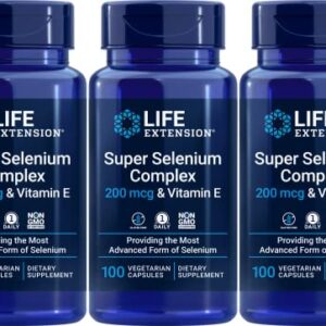 Super Selenium Complex 200 mcg & Vitamin E, 100 Vegetarian Capsules-Pack-3