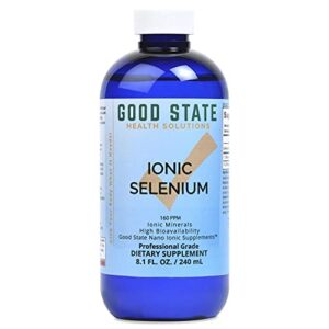 good state | liquid ionic selenium | superior cellular absorption | boosts immune system | helps break down and reduce toxic metals | 96 servings | 8 fl oz
