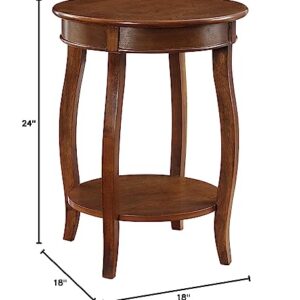 Powell Furniture Powell Hazelnut Round Shelf Table,, 18"L x 18"W x 24"H