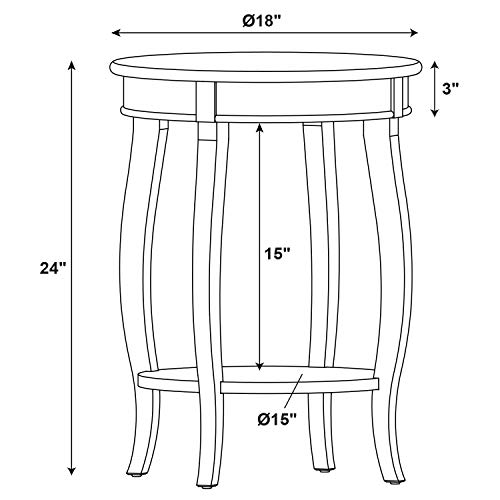 Powell Furniture Powell Hazelnut Round Shelf Table,, 18"L x 18"W x 24"H