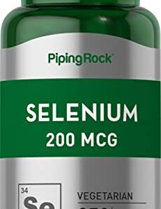 Selenium 200 mcg | 250 Tablets | Vegetarian, Non-GMO, Gluten Free Supplement | by Piping Rock