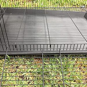 Small Animal Critters Cage Sugar Glider Chinchilla Ferret Rats Mouse Mice Habitat (24" Length x 16" Depth x 24" Height, Black)